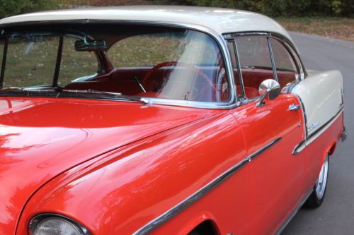 1955 Chevy Bel Air Hard Top AC PDB 350/350 Solid 2 Door Drives A1 MUST SEE, image 5