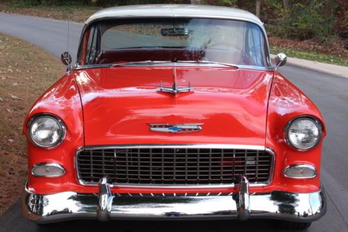 1955 Chevy Bel Air Hard Top AC PDB 350/350 Solid 2 Door Drives A1 MUST SEE, image 8