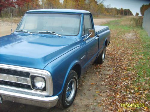 1969 blue chevy chevrolet rebuilt c-10 pickupswb short wheel base rebuilt 350 v8