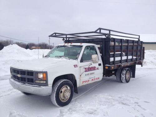 1996 stake truck chevrolet wlift gate and latter rack