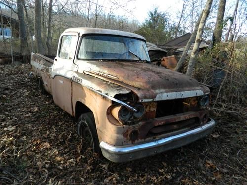 Rare 1 of 100 built dodge sweptside d-100 with '58 d-100 stepside parts truck