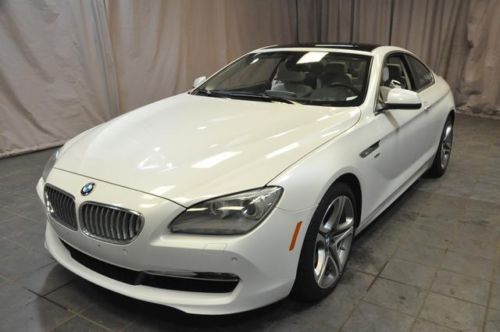 2012 bmw 650i xdrive coupe mineral white f13 led luxury ivory nappa leather
