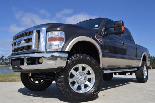 2008 ford f-250 crew cab lariat  fx4 diesel lift nav dvd 20&#034; wheels