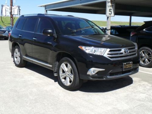 2012 toyota highlander limited black blk leather 3rd row navigation ship assist