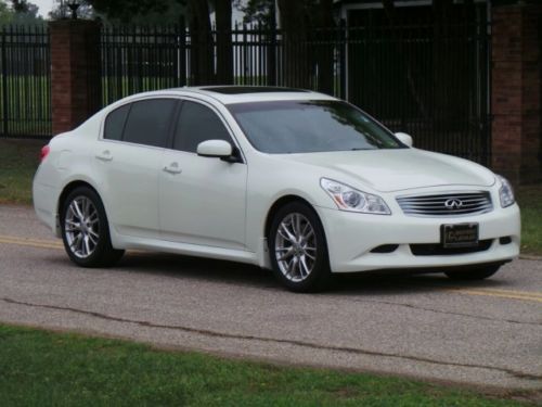 2008 infiniti g35 s sedan white gray leather sunroof 63k miles automatic grey