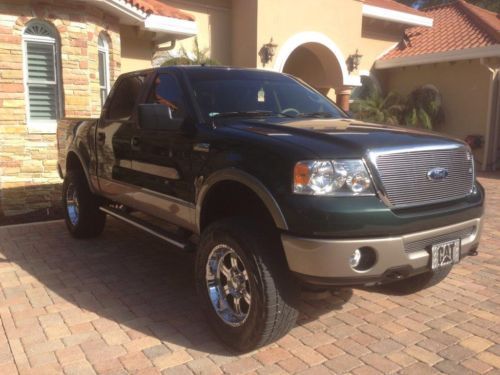 2006  ford f-150 4x4 green,immaculate,6&#034;suspension lift, remote start 17k miles