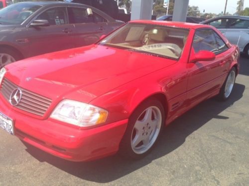 Red removable hard top v8 used convertible 5.0l tan leather 1 owner low miles