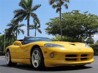 2001 dodge viper rt/10 convertible-only 11,230 orig miles-to be sold no reserve!