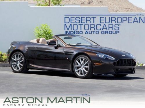 2013 aston martin vantage roadster marron black 19 wheel walnut facia umbrella