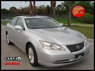 2007 lexus es 350 leather/sunroof low miles carfax certified affordable luxury