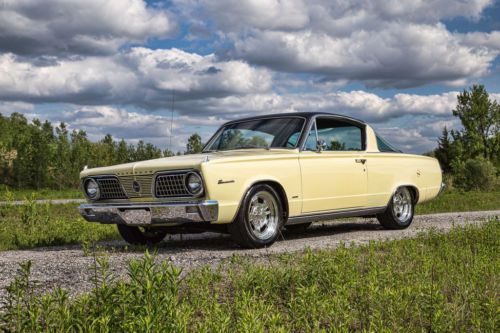 1966 barracuda, 273 / 4 speed, correct colors, bucket seats, halibrand wheels