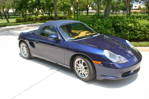 2004 porsche boxster s convertible, 6 speed manual, lapis blue metallic