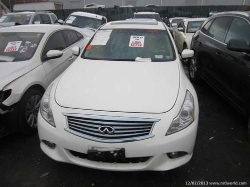 2011 infiniti g25 x sedan 2.5l 7spd auto.   salvage. no reserve...