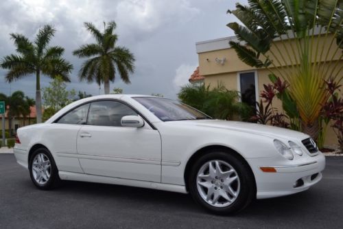 2002 cl500 one owner florida coupe 51k alabaster white heated cooled leather