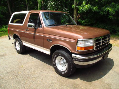 1993 bronco only 63k actual miles! 100% original paint survivor! leather! mint!