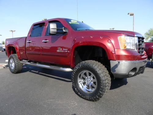 2008 gmc sierra 2500 hd crew cab slt 4x4 diesel used lifted truck~leather~nice!!