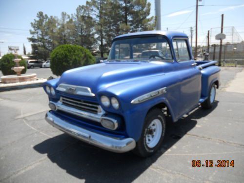 1959 chevy apache big window stepside hot street rod project farm truck barnfind