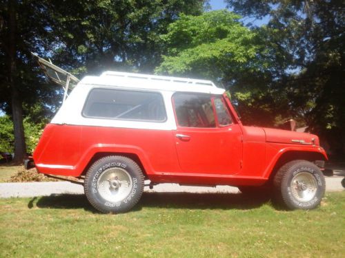 Red and white 68 jeepster commando 4x4 3 speed  cruiser good