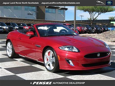 New jag xk xkr red convertible supercharged v8 5.0l 510hp 20&#034; wheels low reserve