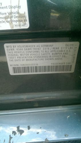 2010 Volkswagen CC Sport Sedan 4-Door 2.0L, US $15,500.00, image 9