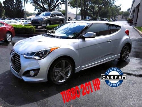 Hyundai veloster 27k mi clean carfax navi heated leather sunroof turbo clean!!