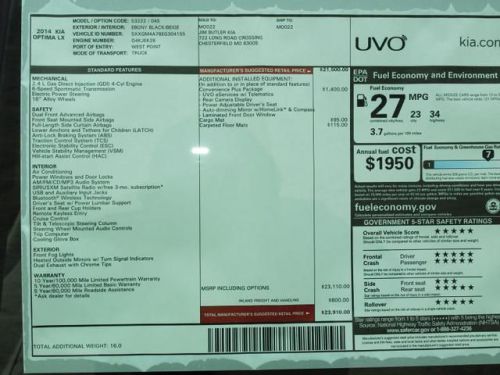 2014 Kia Optima LX, US $22,990.00, image 14