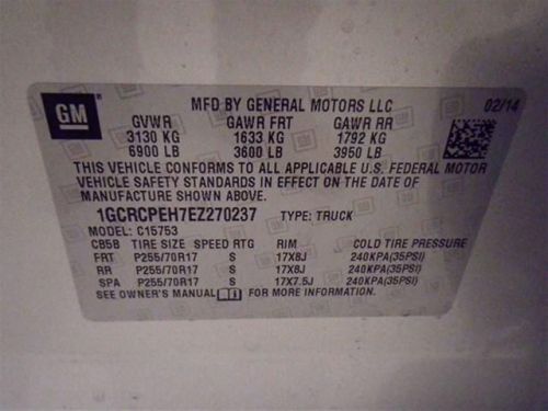 2014 Chevrolet Silverado 1500 Work Truck 1WT, US $31,895.00, image 7