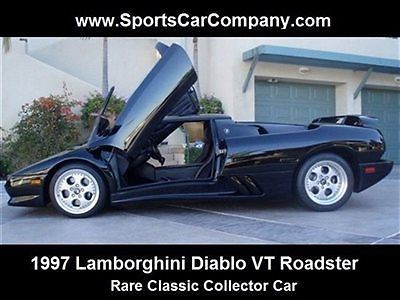 1997 1/2 lamborghini diablo vt roadster rare low mile collectible supercar