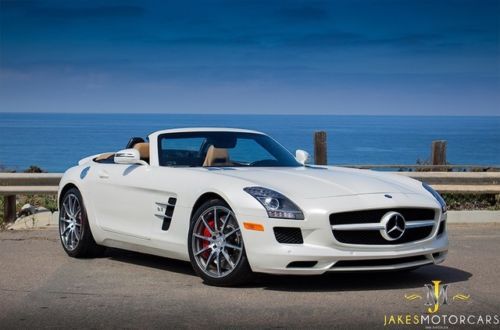 2012 sls amg roadster, designo mystic white, 3k miles, $209k msrp,  pristine car