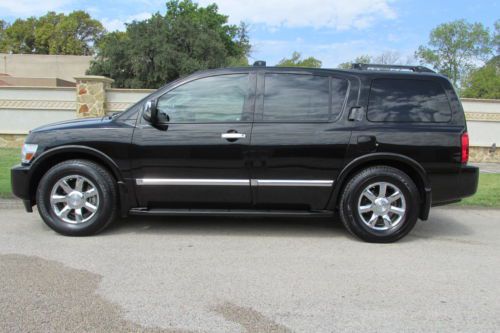 Qx 56, navigation, rear entertainment, leather, heated seats, sunroof, low miles