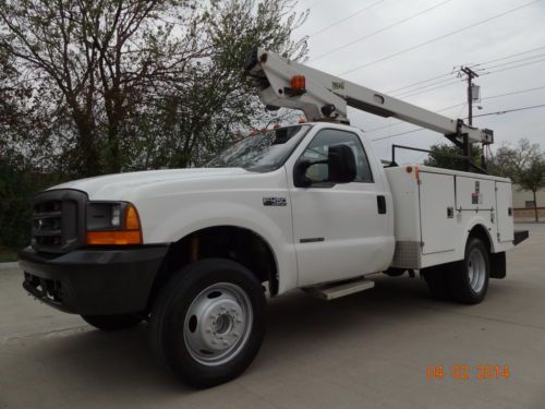 1999 ford f450 xl 7.3l diesel 2wd auto o/d custom utility bed crane drives great