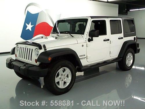 2013 jeep wrangler unltd sport 4x4 auto 4dr hardtop 28k texas direct auto