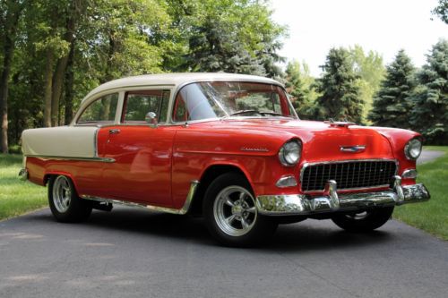 1955 chevrolet 2 door post hot rod - 355 v-8 - 4-speed - drives like new!