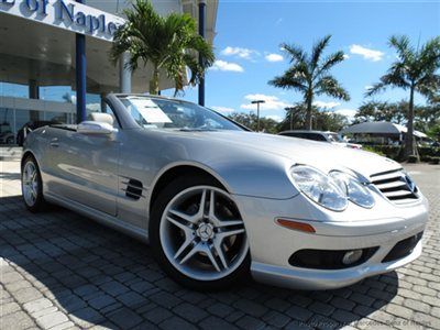 2005 sl500 leather keyless-go harman/kardon 6-disc cd  navigation convertible