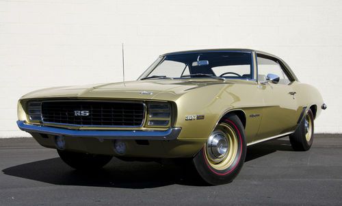 Find Used 1969 Chevy Camaro Rally Sport Rs Restored Olympic Gold