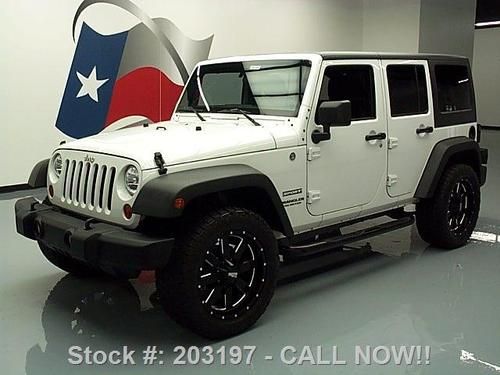 2012 jeep wrangler unltd sport hard top 4x4 nav 20's!! texas direct auto