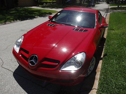 Excellent slk 350 red hdtop convertible, nav, premium, airscarf, harmon kardon,