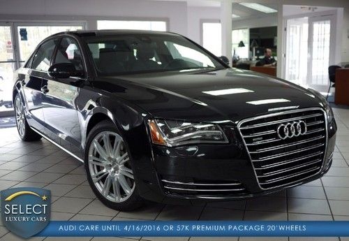 1 owner a8l audi care until 04/2016 or 57k mls prem full led 20 whls 9k miles