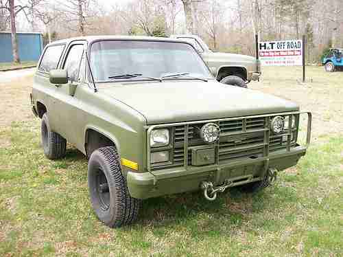 1985 military cucv 1009 chevy 6.2 diesel blazer 4x4, image 2