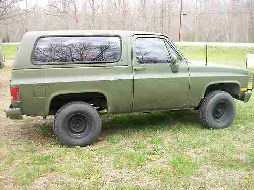 1985 military cucv 1009 chevy 6.2 diesel blazer 4x4, image 3