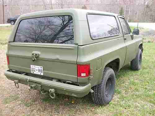 1985 military cucv 1009 chevy 6.2 diesel blazer 4x4, image 4