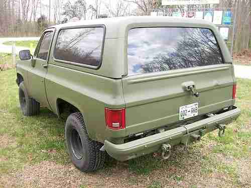 1985 military cucv 1009 chevy 6.2 diesel blazer 4x4, image 5