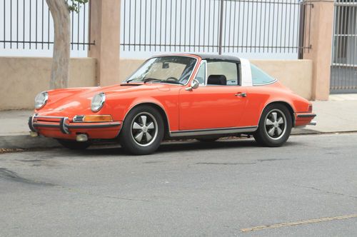 Porsche 1968 911s targa -- 2 owner, tangerine, low miles, matching