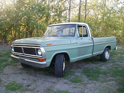 1970 f150 pickup truck custom 302 v8 3 speed manual stick original no reserve