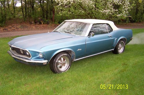 1969 ford mustang  convertible 2-door 5.0l no reserve a/c car