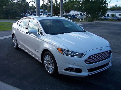 2013 FORD FUSION ENERGI HYBRID ELECTRIC PERAL WHITE WTH NAVIGATION FREE SHIPPING, US $45,085.00, image 3