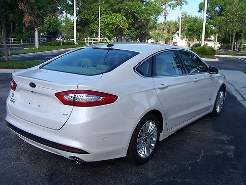 2013 FORD FUSION ENERGI HYBRID ELECTRIC PERAL WHITE WTH NAVIGATION FREE SHIPPING, US $45,085.00, image 4