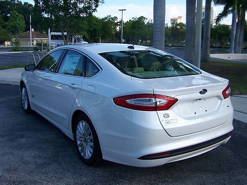 2013 FORD FUSION ENERGI HYBRID ELECTRIC PERAL WHITE WTH NAVIGATION FREE SHIPPING, US $45,085.00, image 5