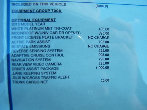 2013 FORD FUSION ENERGI HYBRID ELECTRIC PERAL WHITE WTH NAVIGATION FREE SHIPPING, US $45,085.00, image 6