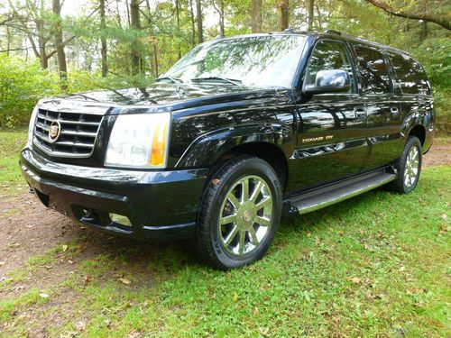 Mint 2004 cadillac escalade esv quads dvd 20" wheels nav svc history inspected!!